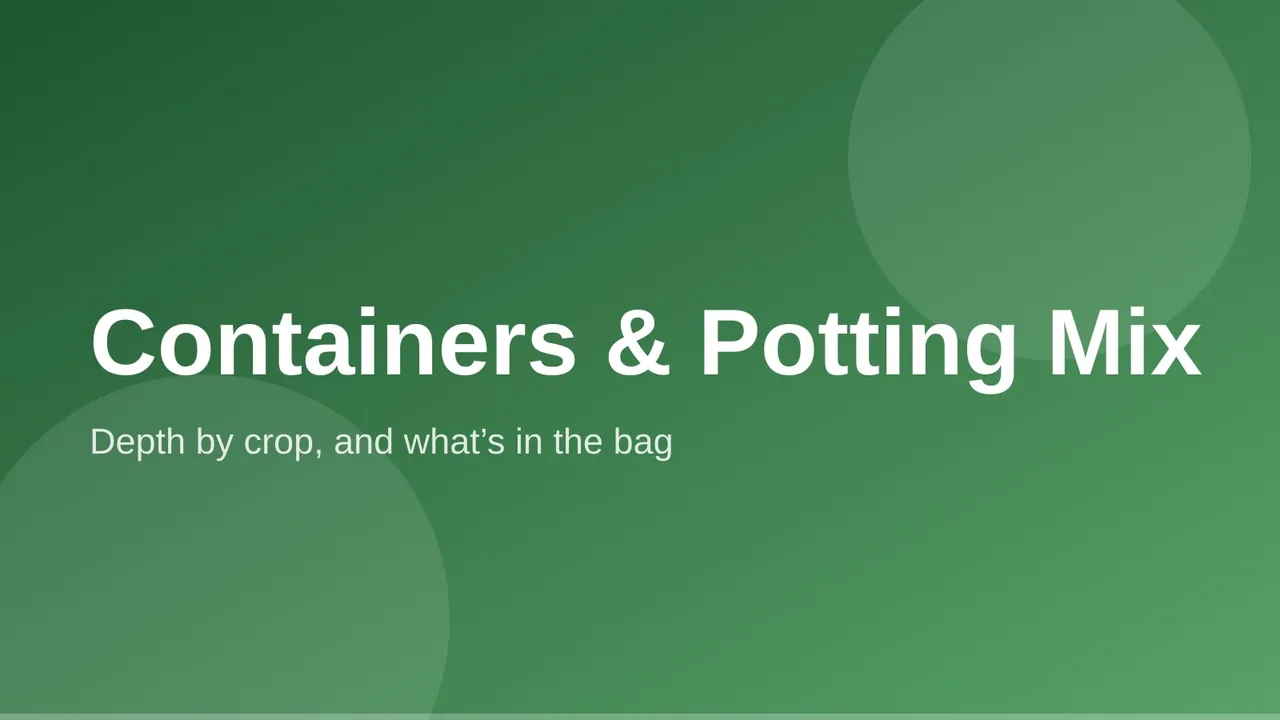 Empty terracotta and plastic containers next to an open bag of potting mix on a windowsill